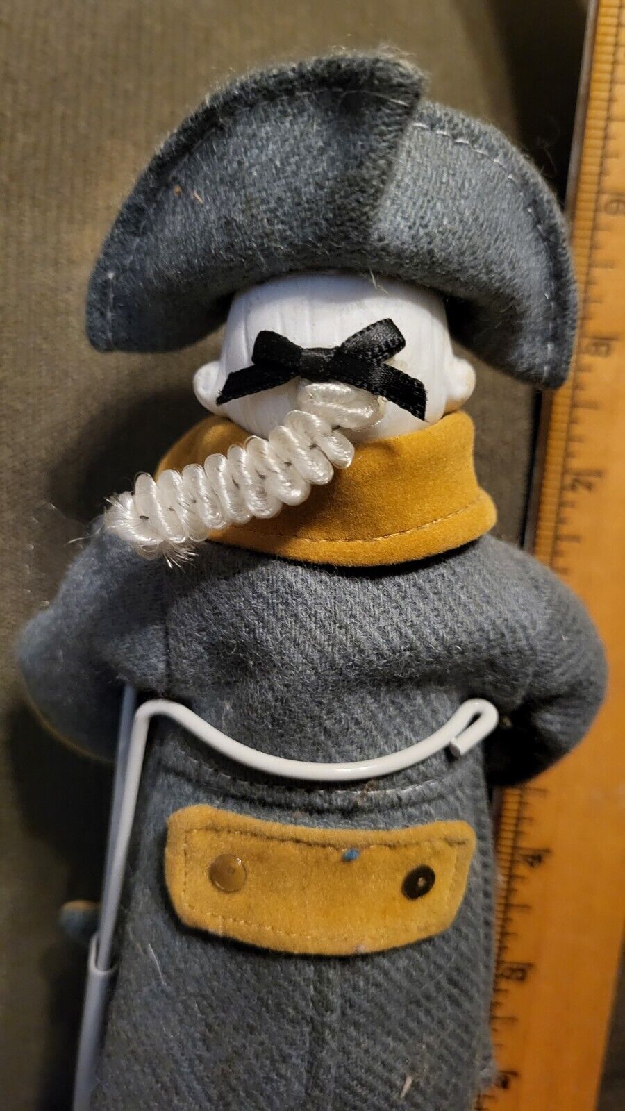 Vintage Porcelain Male Caroler 8" Tall 1700s Costume Holding Lantern White wig