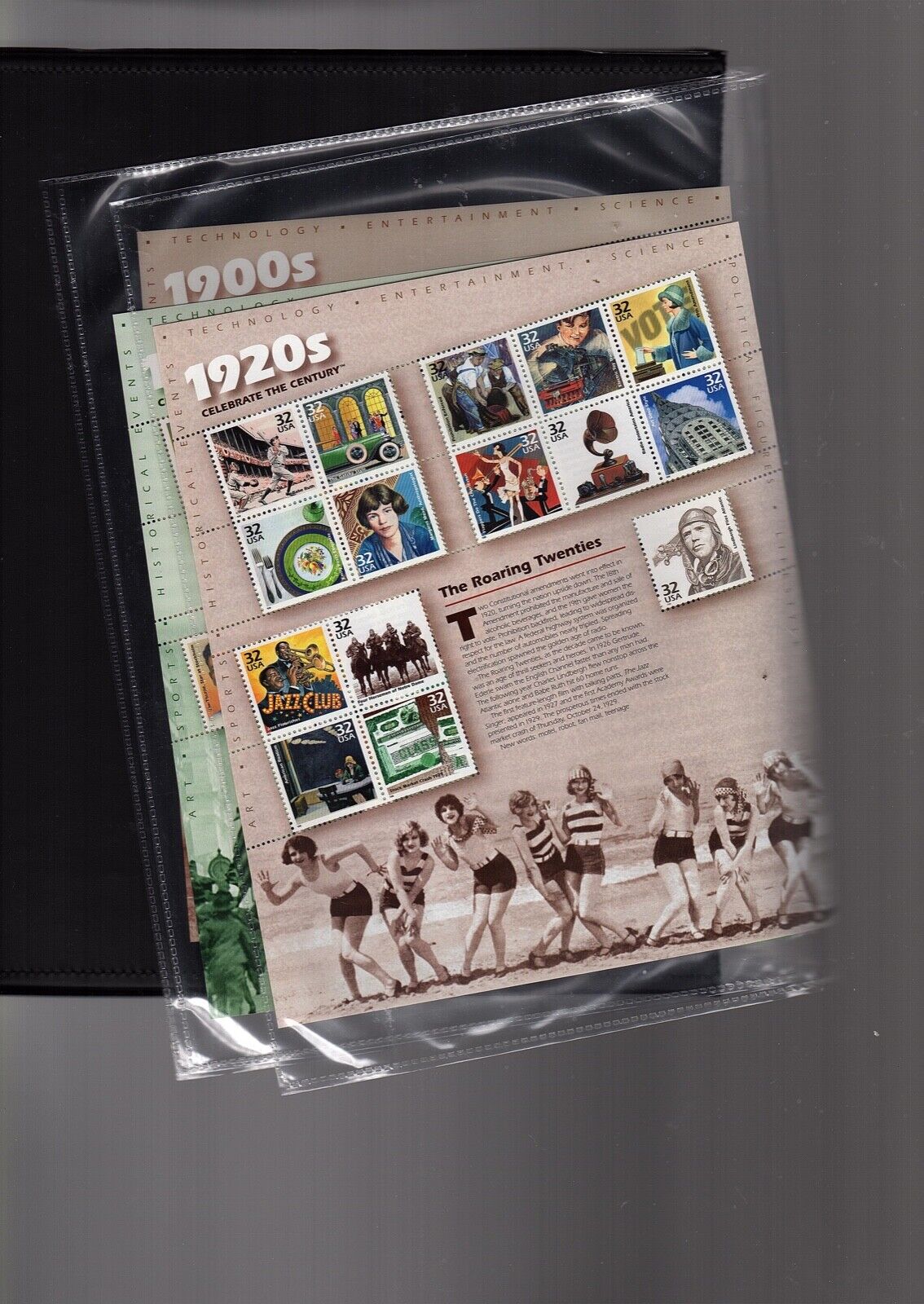 Celebrate the Century  US Stamps  Scott 3182-91   1900s-1990s CV $265 (bb17