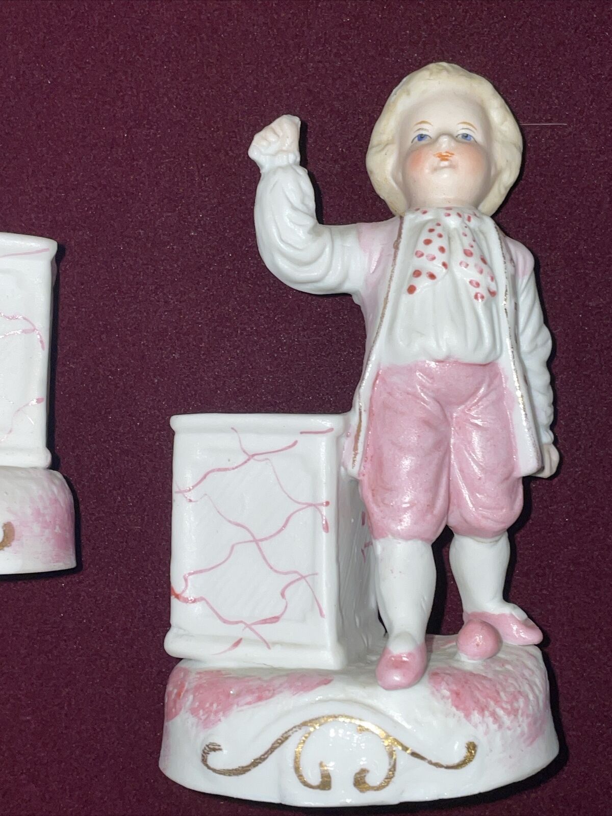 1700s Courting Boy & Girl - 2 Porcelain 5" Figurines - Unbranded - Very Good