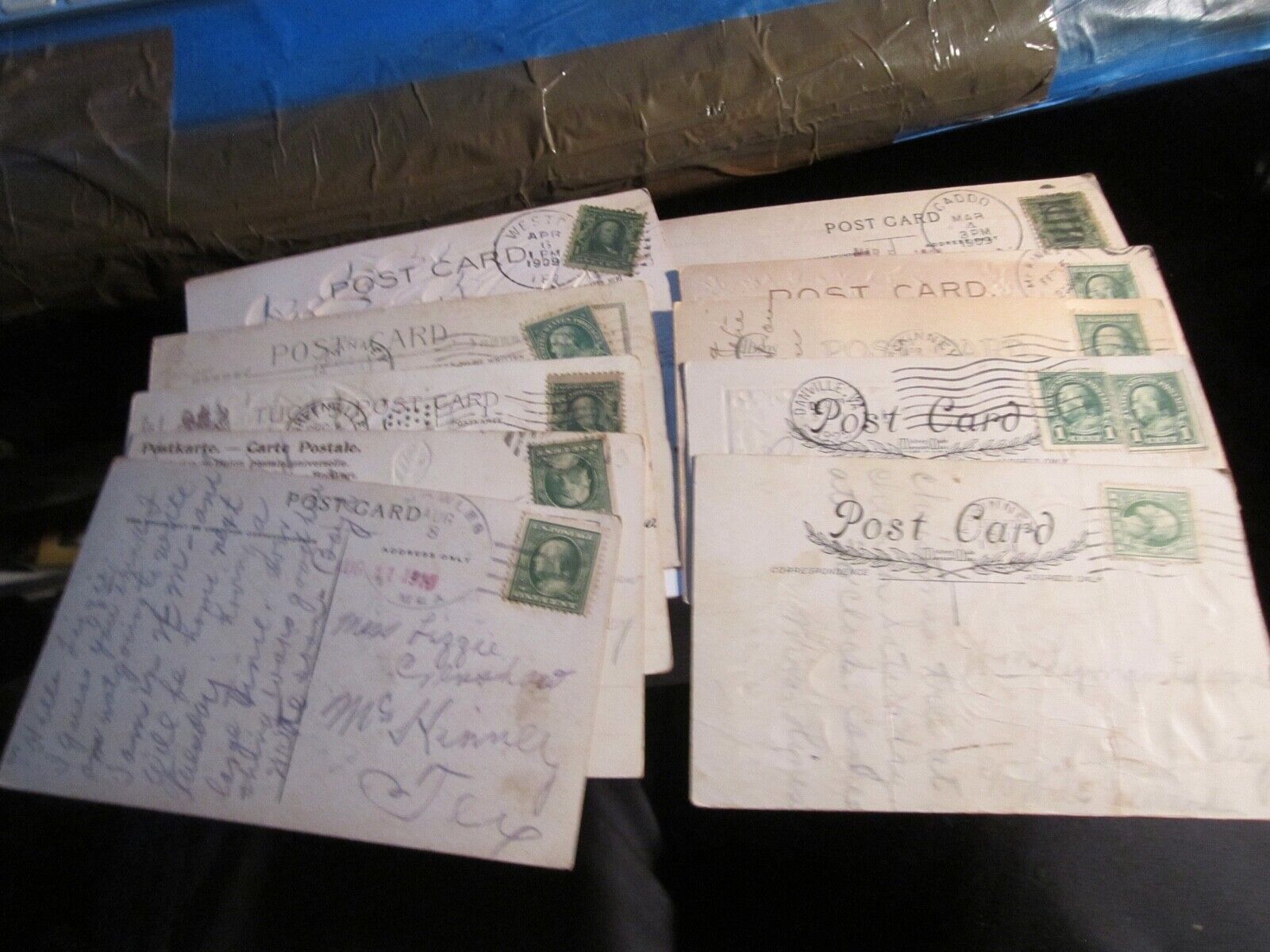 LOT OF 50 EARLY 1900'S STAMPED POST CARDS MOSTLY HOLIDAY BBA-46