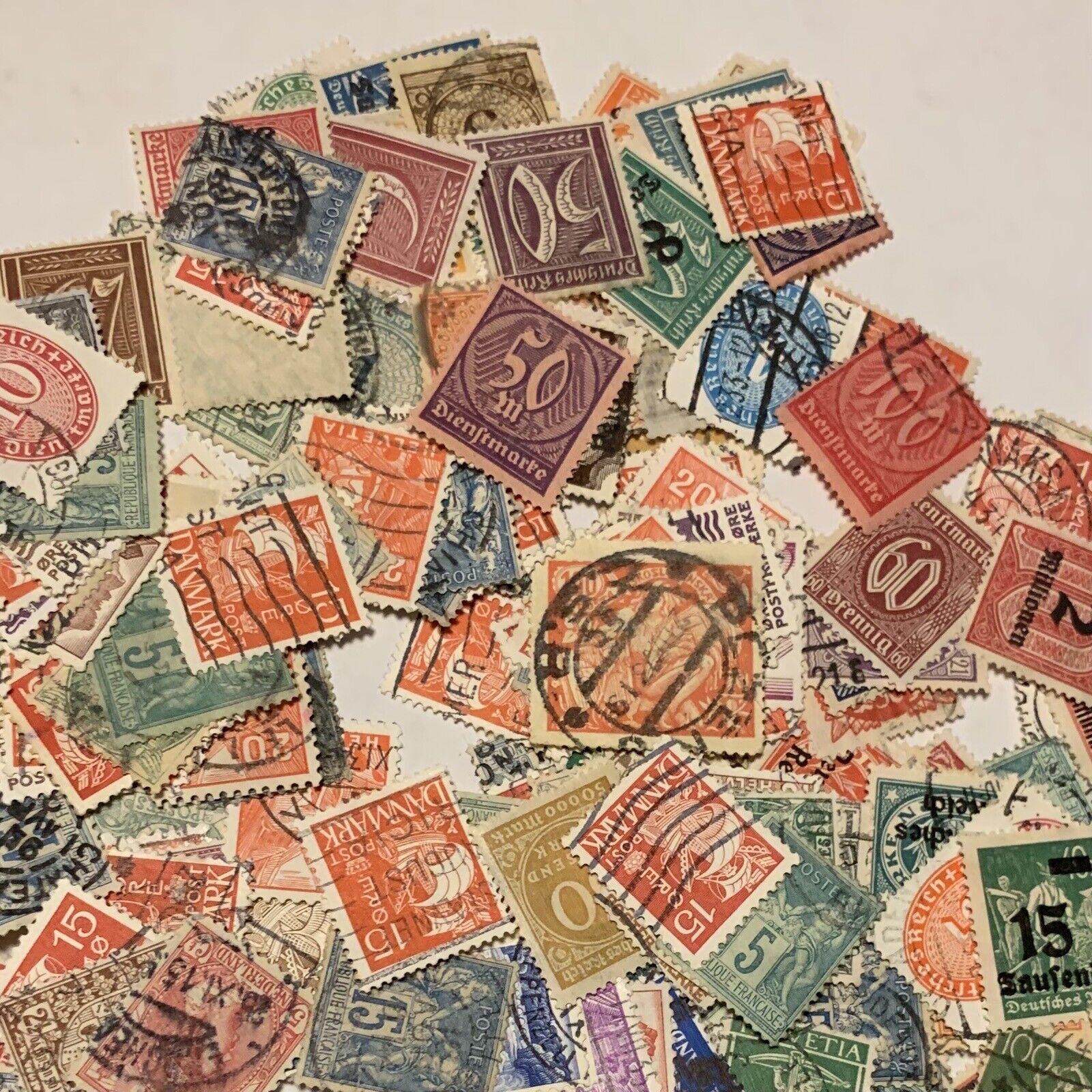 Early 1900’s Old Stamp Collection Lot Of Over 100