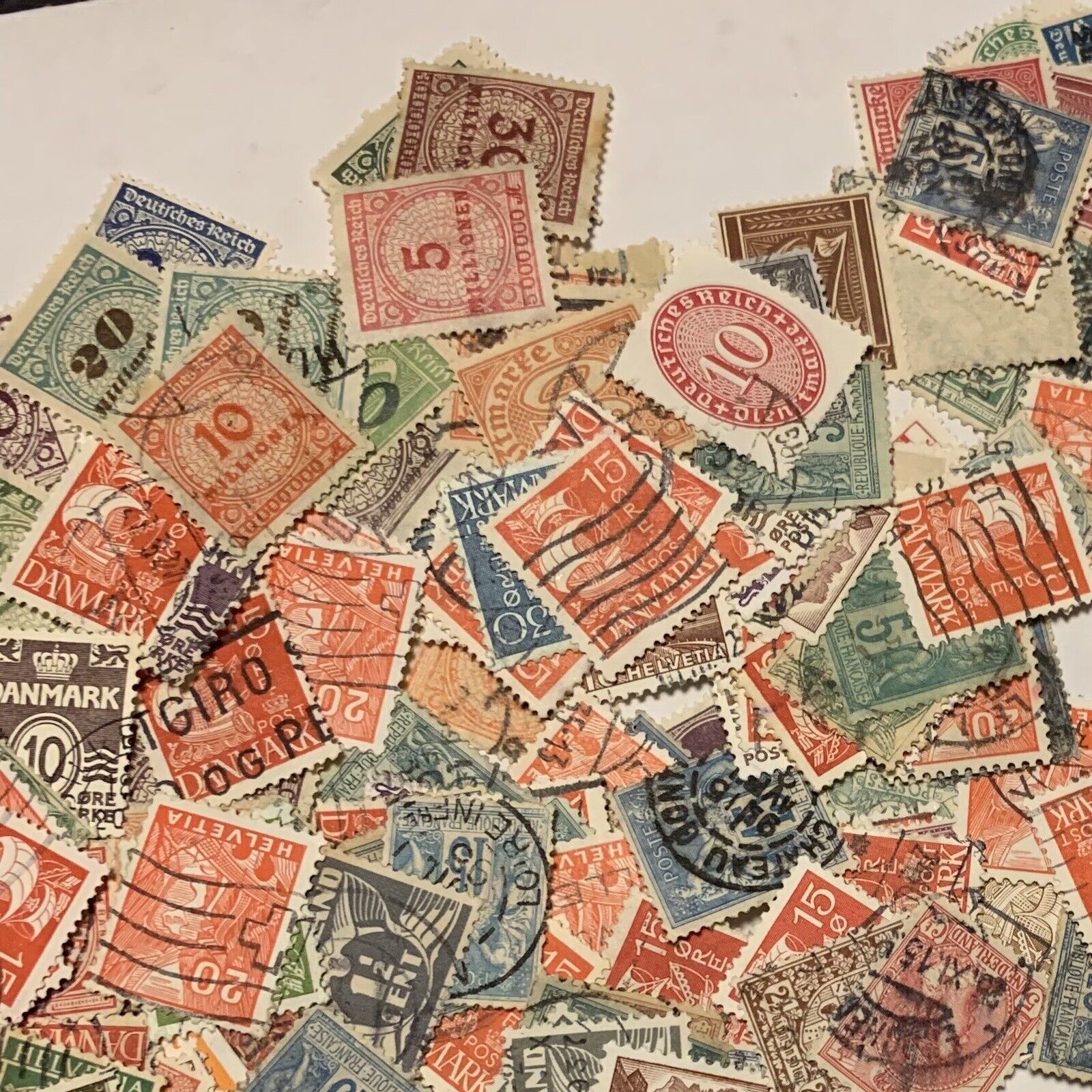 Early 1900’s Old Stamp Collection Lot Of Over 100