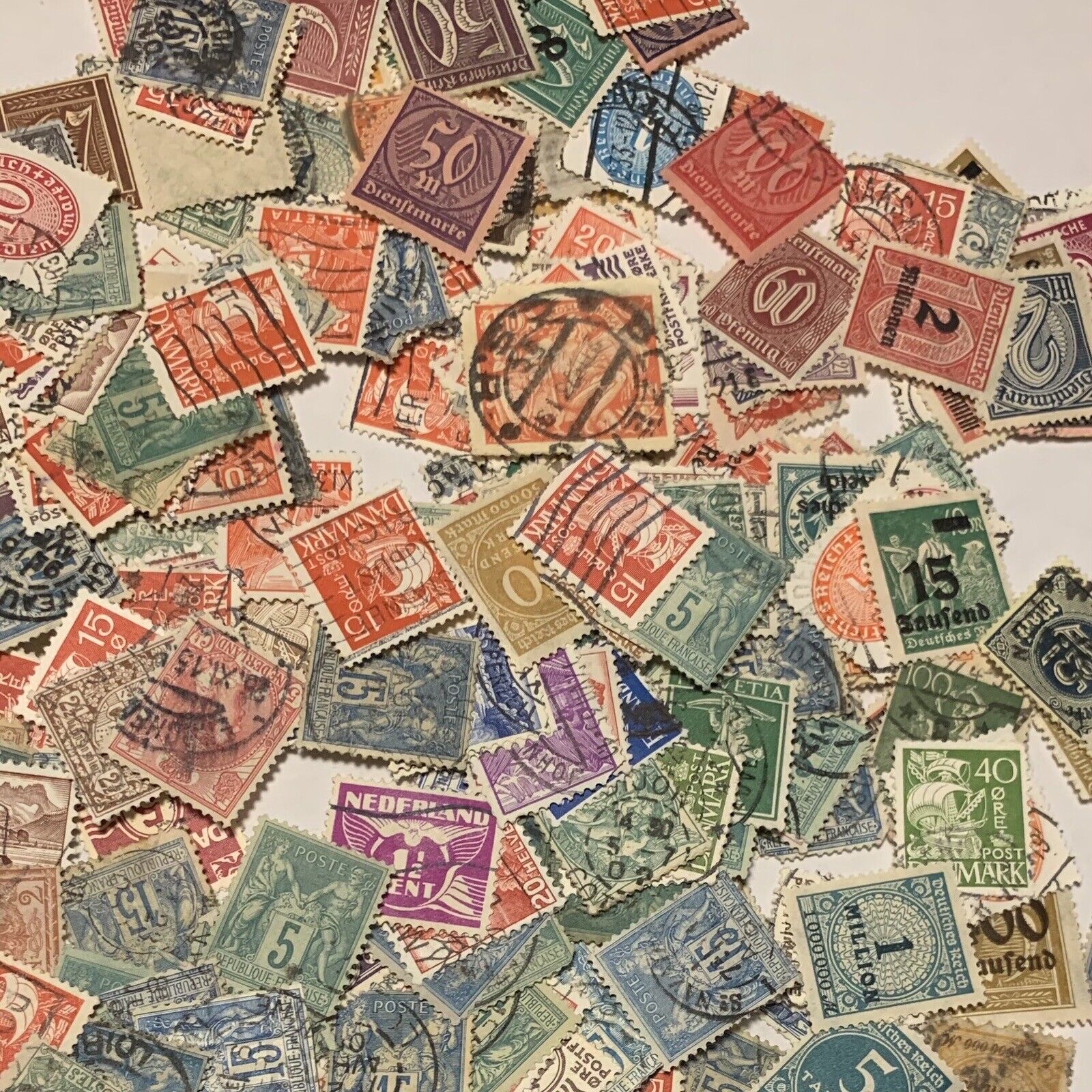 Early 1900’s Old Stamp Collection Lot Of Over 100