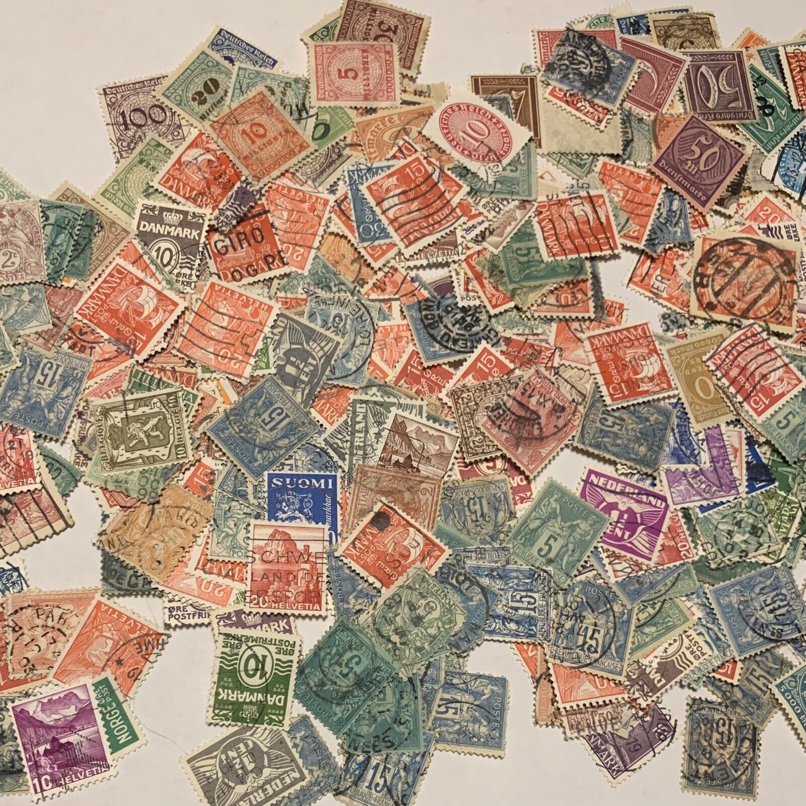 Early 1900’s Old Stamp Collection Lot Of Over 100