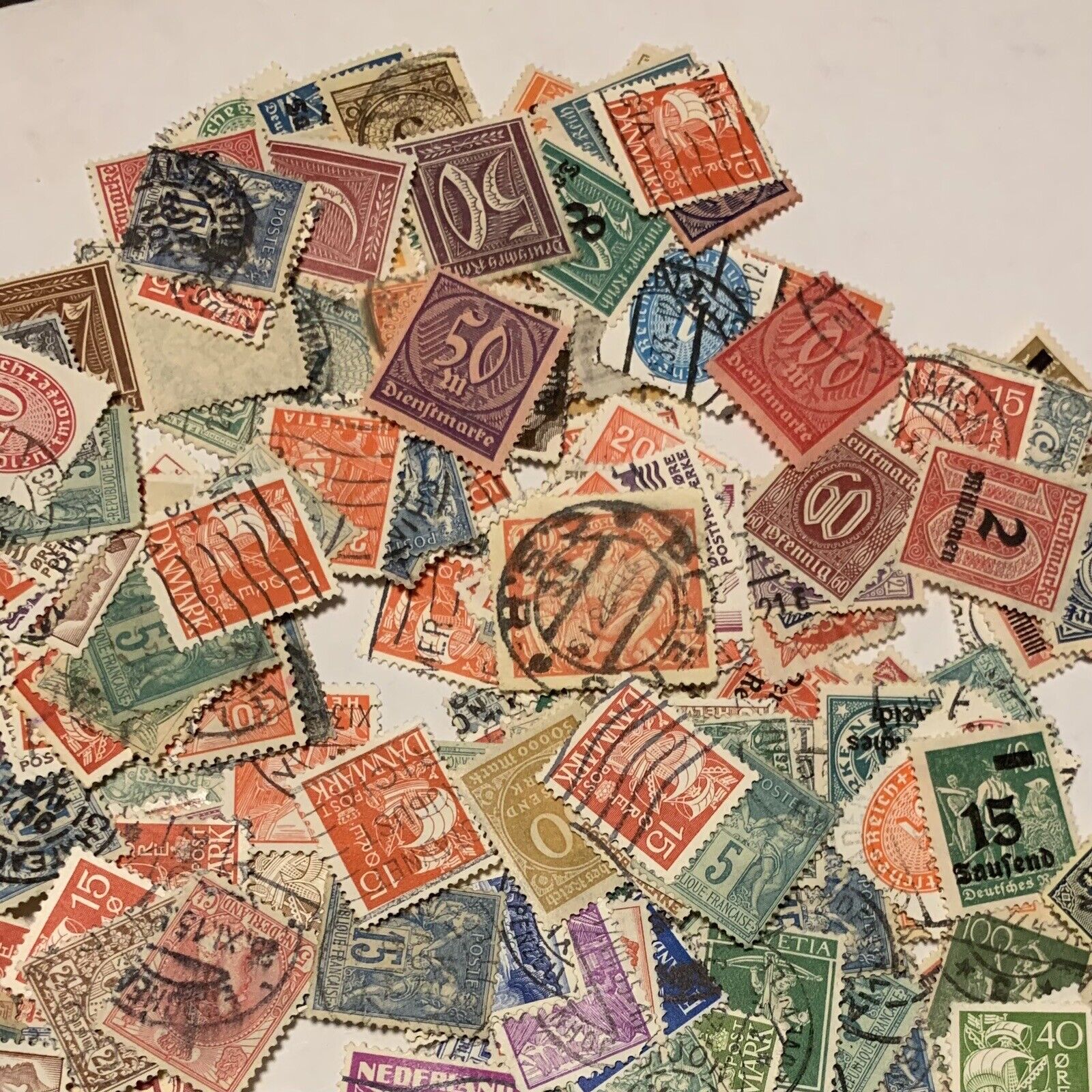 Early 1900’s Old Stamp Collection Lot Of Over 100