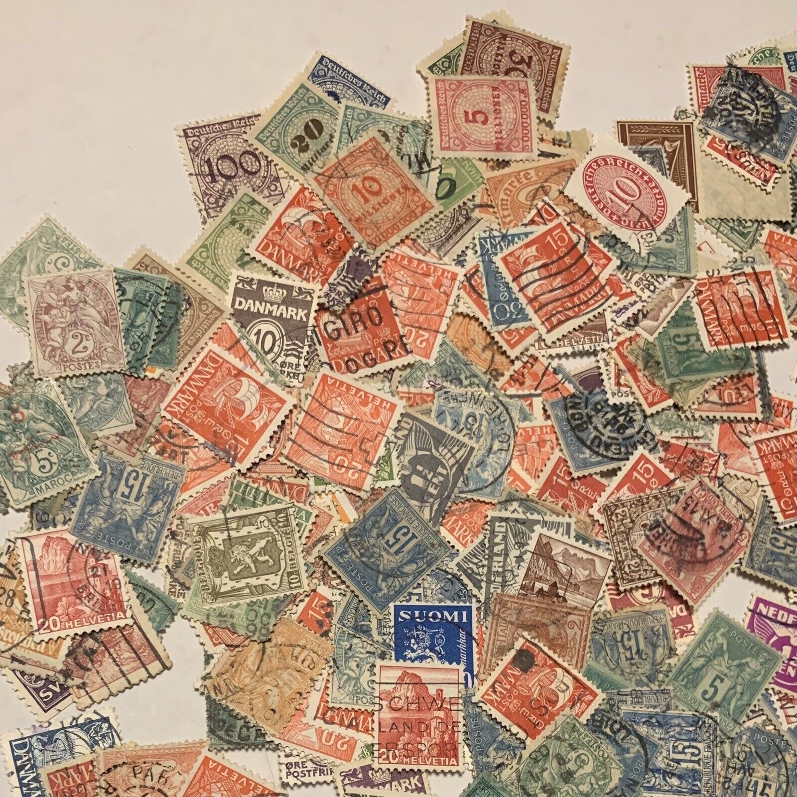 Early 1900’s Old Stamp Collection Lot Of Over 100
