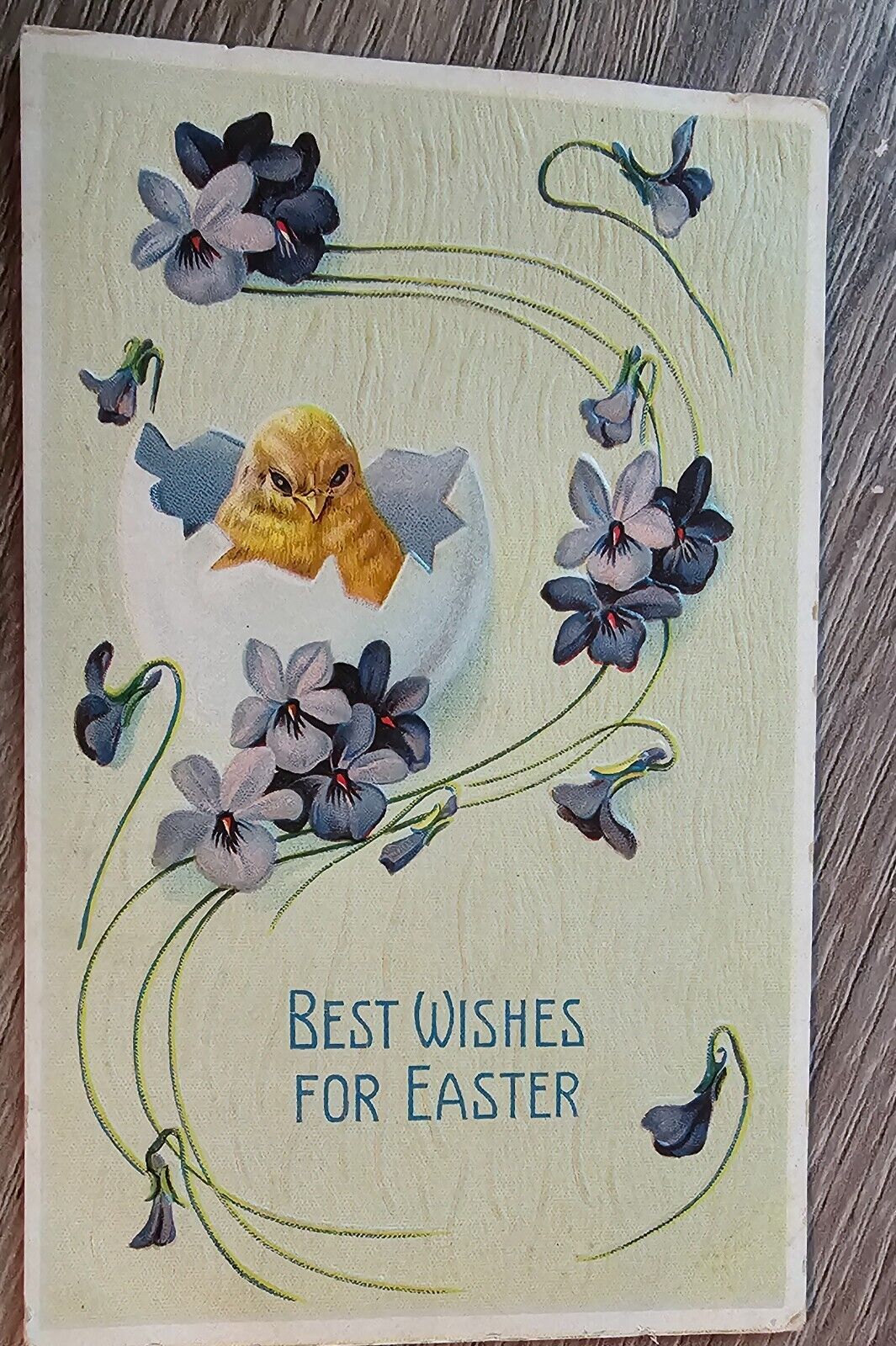 Rare Early 1900s Benjamin Franklin 1 Cent Stamp on Easter Postcard