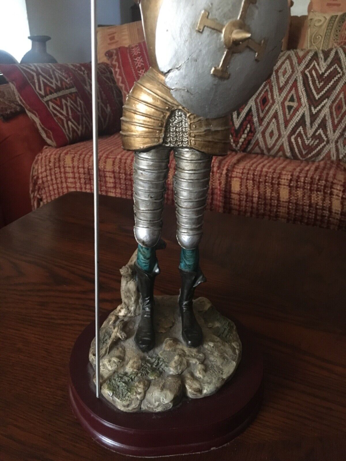 XTall DON QUIXOTE Quijote Statue Figurine Man of La Mancha STANDING Shield Spear