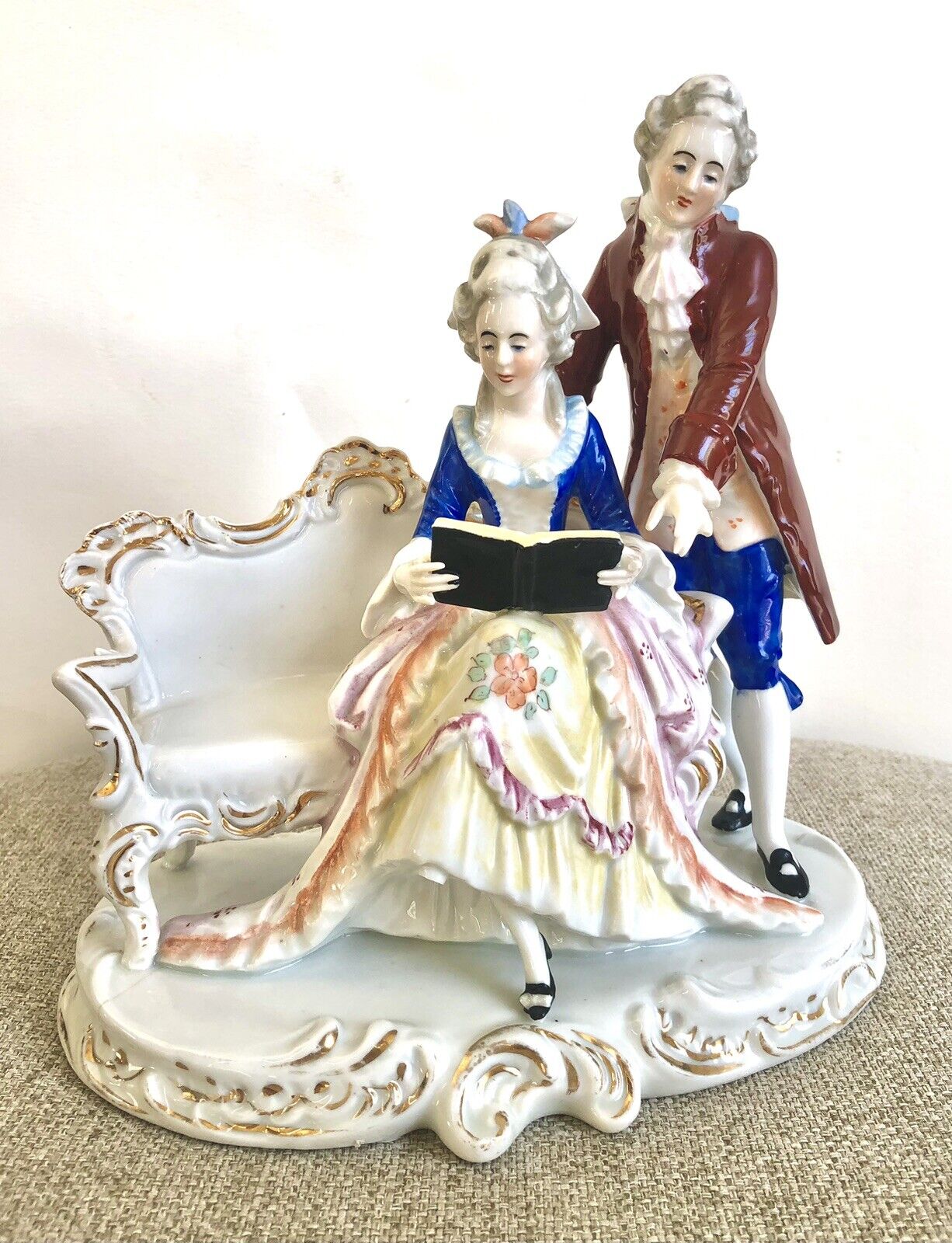 Kunstporzellan Figurine Courting Couple Carl Scheidig Grafenthal Germany 1932-75