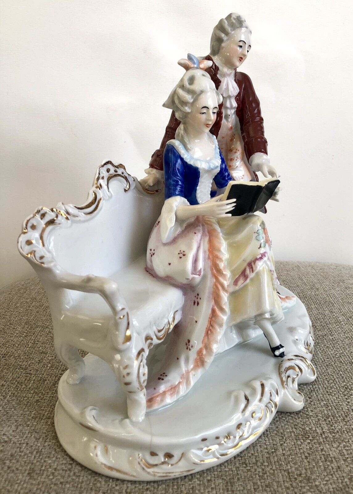Kunstporzellan Figurine Courting Couple Carl Scheidig Grafenthal Germany 1932-75