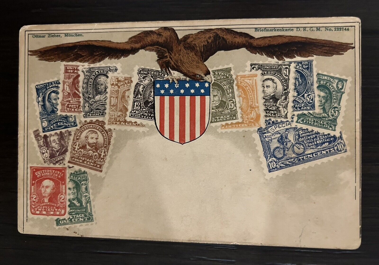 U.S. Early Stamps Postcard 1900s