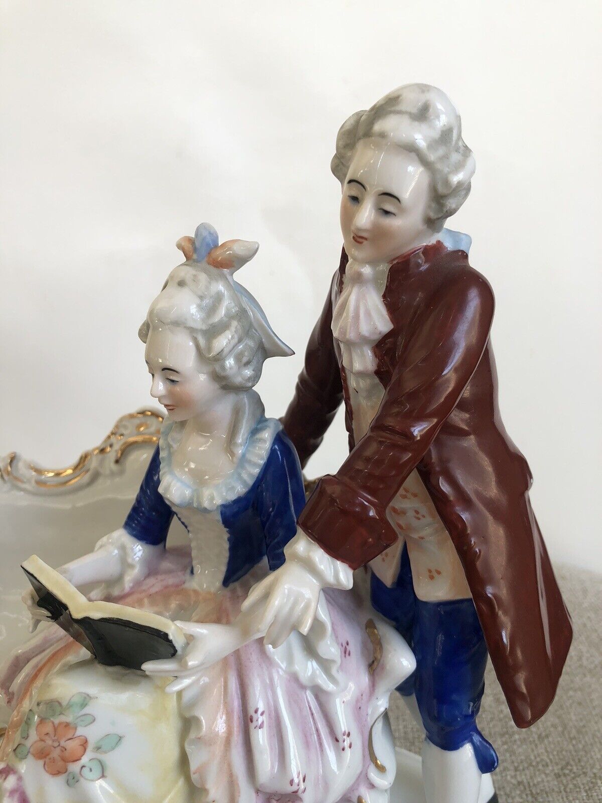 Kunstporzellan Figurine Courting Couple Carl Scheidig Grafenthal Germany 1932-75