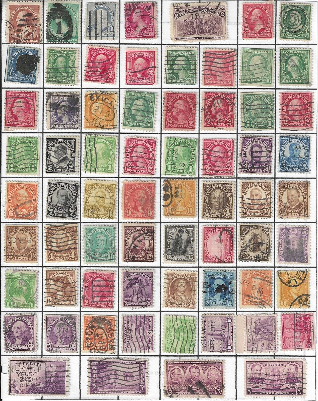 MID 1900s U.S. INVESTOR - LOT OF U.S. STAMPS - lot 66 mounted see photos (#D)