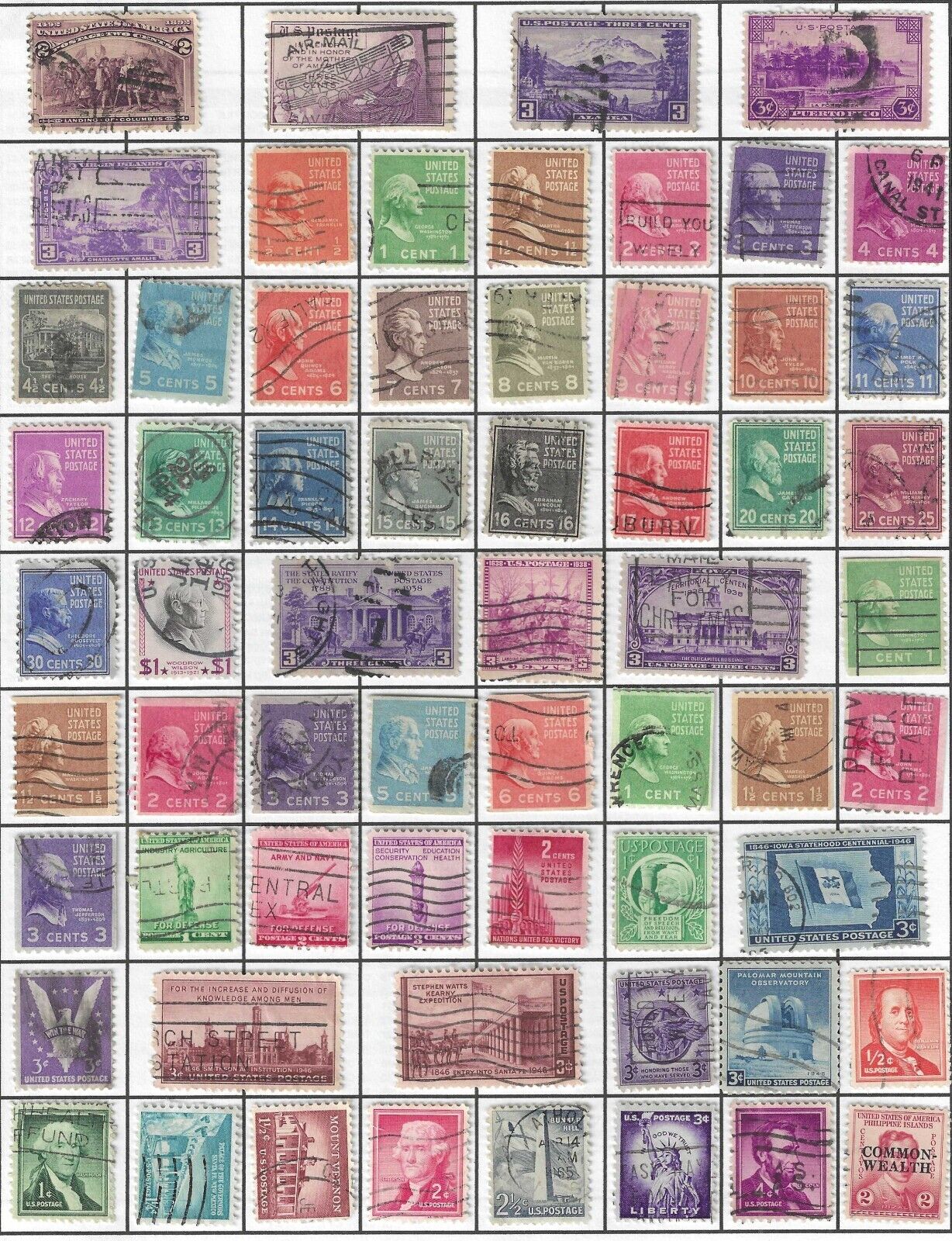 MID 1900s U.S. INVESTOR - LOT OF U.S. STAMPS - lot 52 mounted see photos (#U)