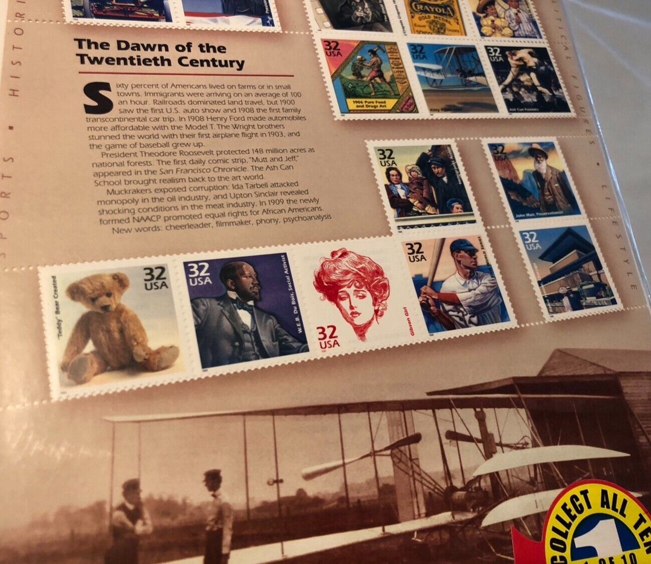 US Collector Stamps Celebrate the Century 1900s