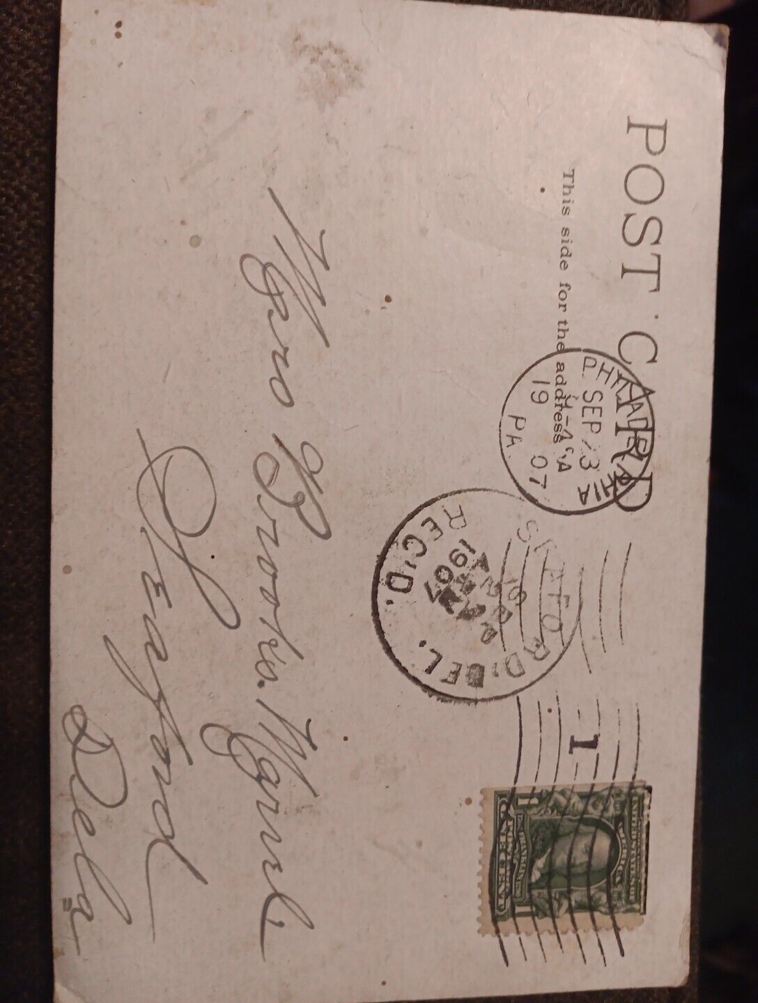 Stemped Rare Earley 1900's Postcards