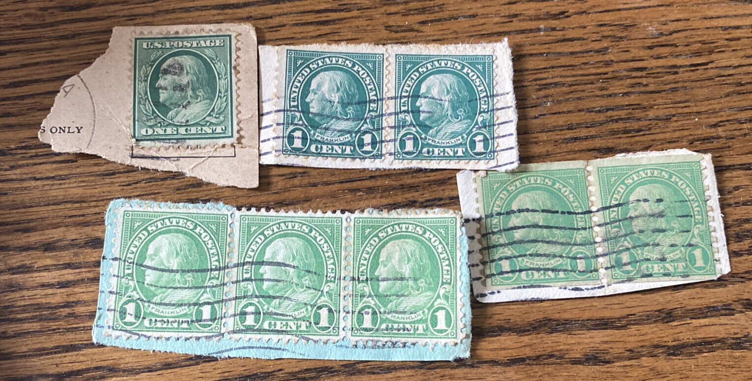 Benjamin Franklin 1 Cent STAMPs Green - Early 1900s