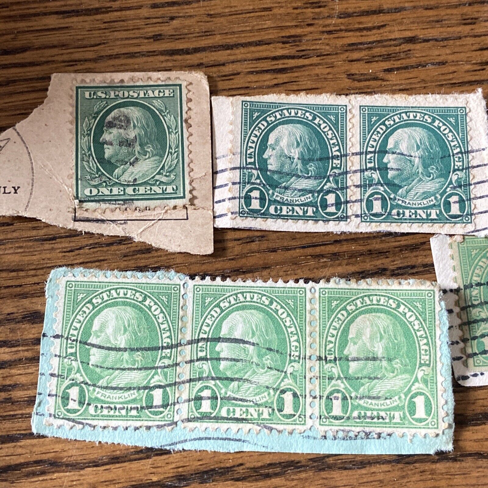 Benjamin Franklin 1 Cent STAMPs Green - Early 1900s