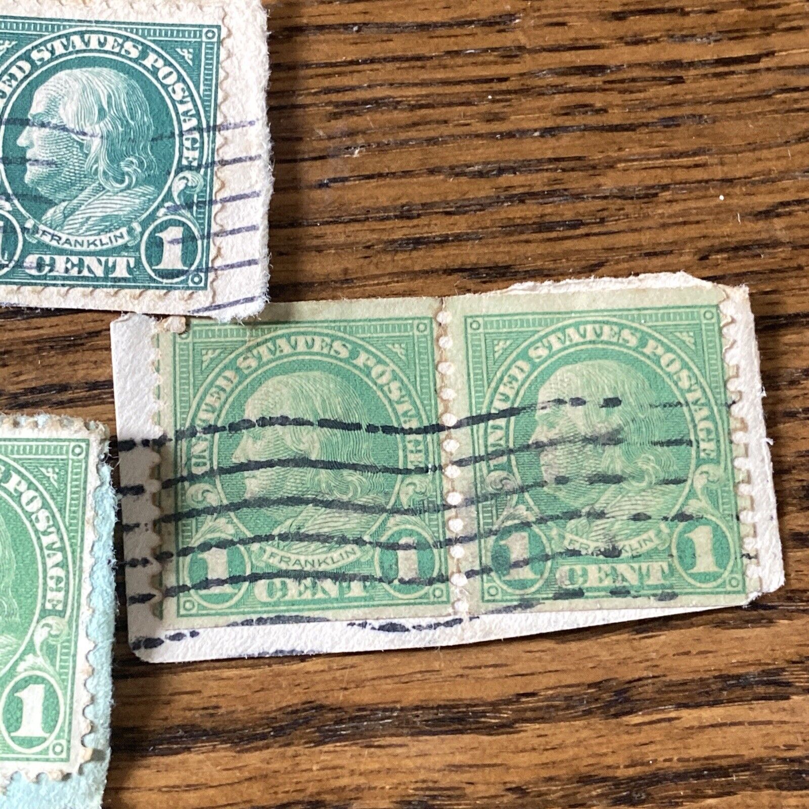 Benjamin Franklin 1 Cent STAMPs Green - Early 1900s
