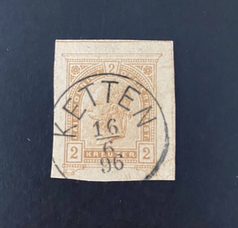 1800's AUSTRIA CUT SQUARE STAMP 1892 KIRCHBERG. Used And Hinged.