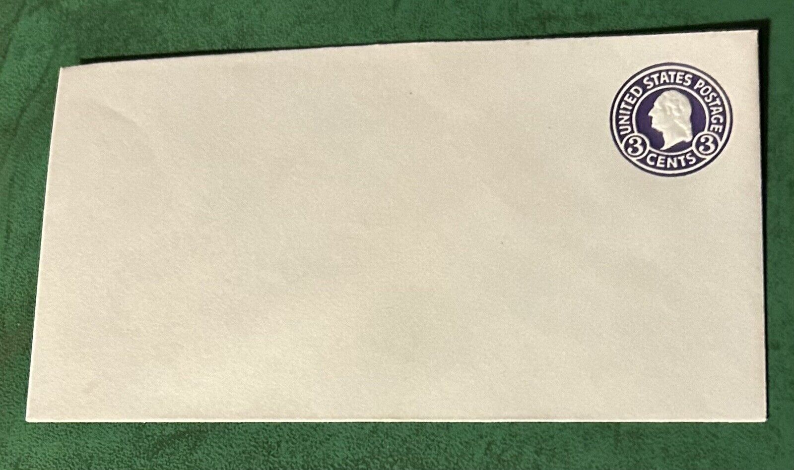 Unused Envelope W/Embossed Three-cent Stamp 3-cents 1800’s