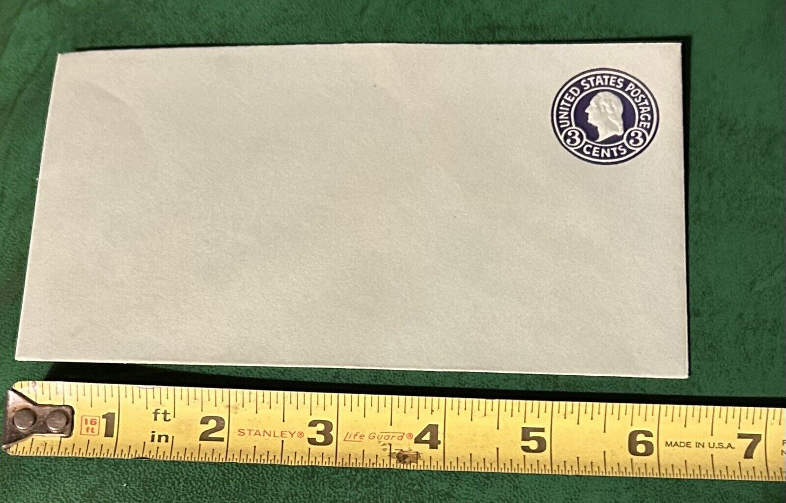 Unused Envelope W/Embossed Three-cent Stamp 3-cents 1800’s
