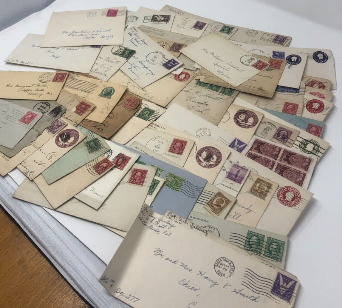 Early 1900s to 1950s USA 50+ Pieces Cover Lot History 1, 2, 3 cent stamps