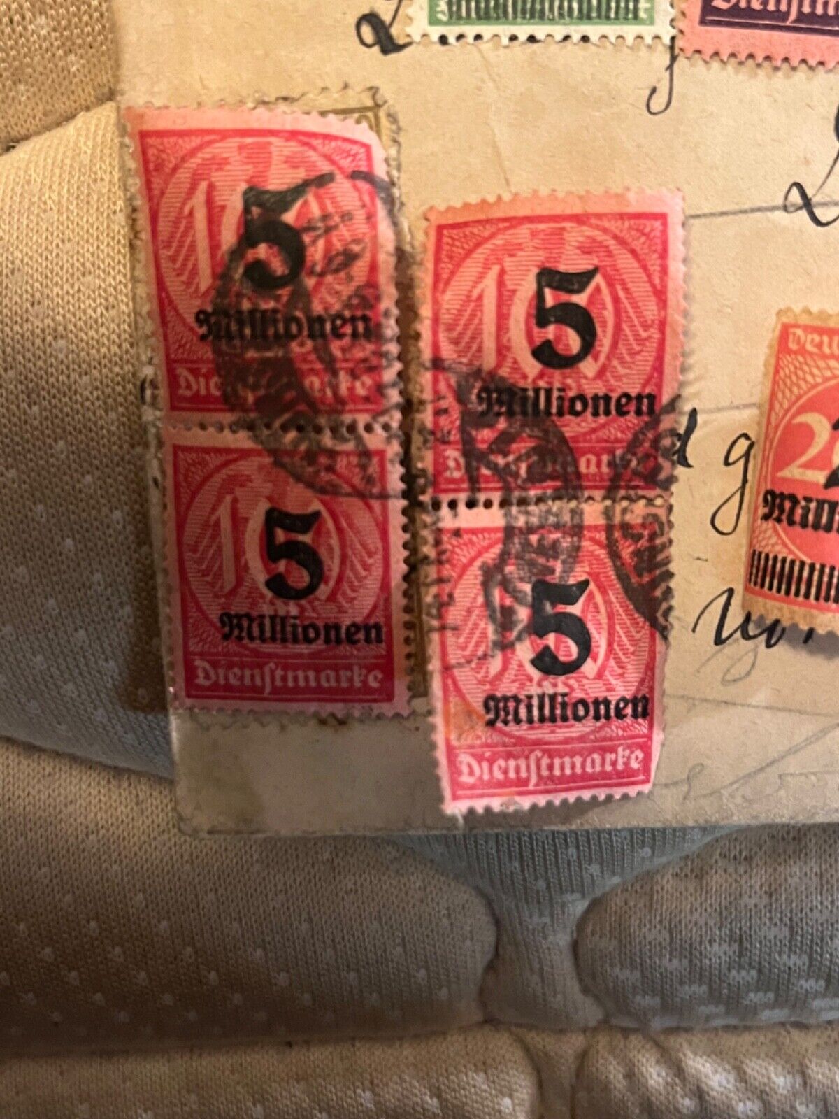 Early 1900s German denomination stamps 