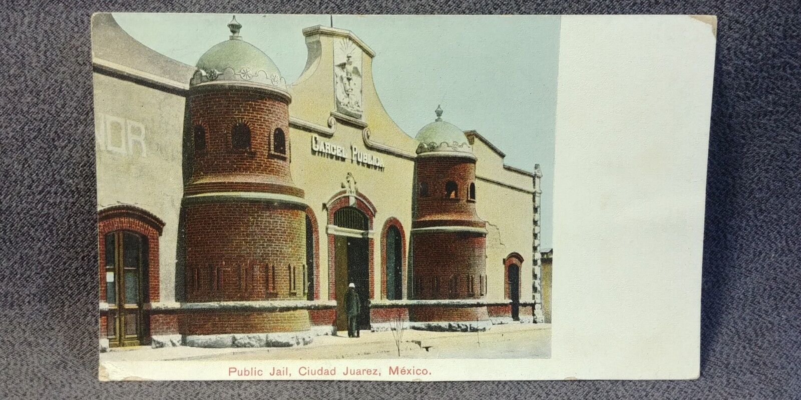1900s Public Jail Ciudad Juarez Chihuahua Stamp Hardy Nebraska Postcard T45