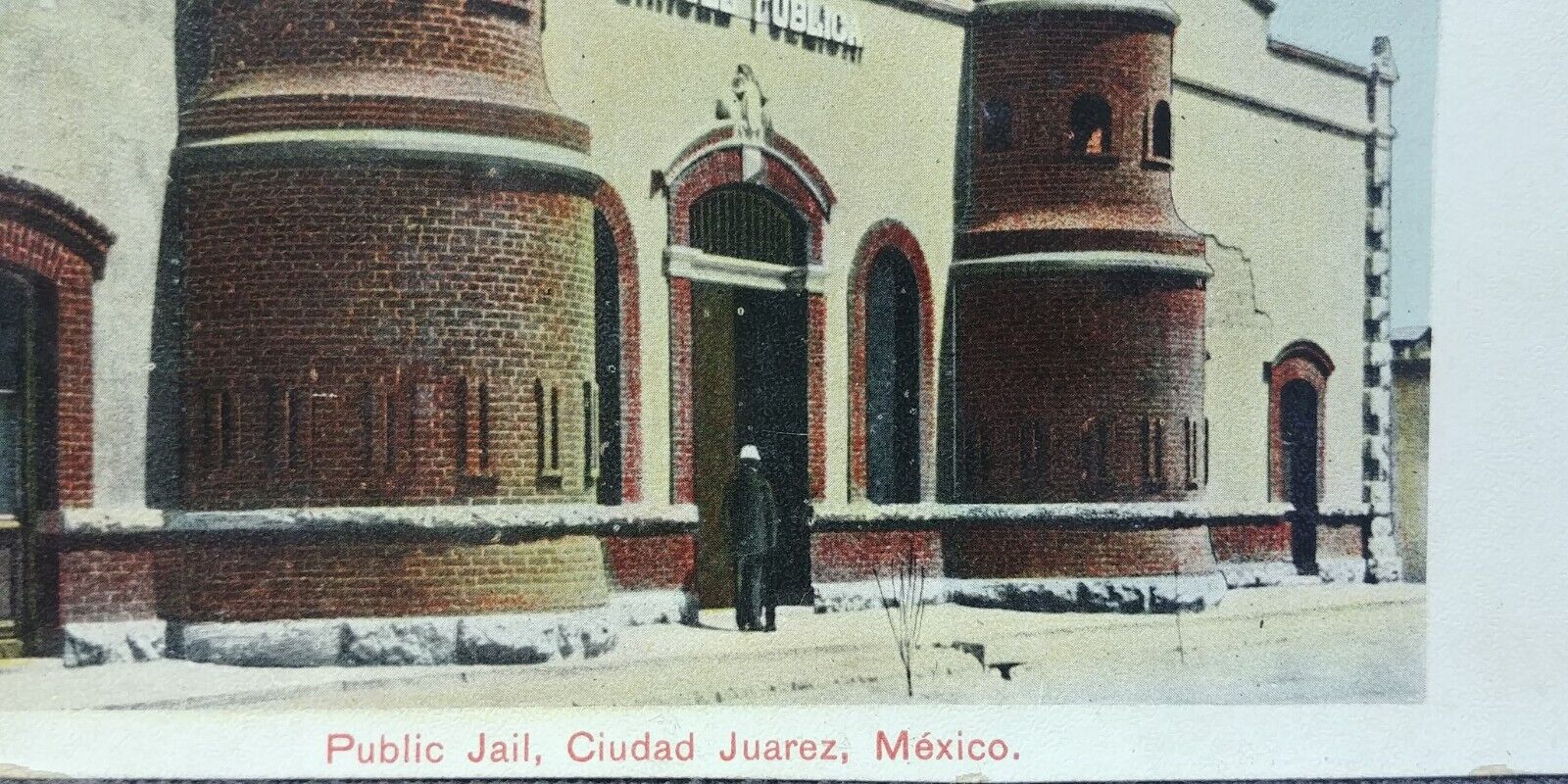 1900s Public Jail Ciudad Juarez Chihuahua Stamp Hardy Nebraska Postcard T45