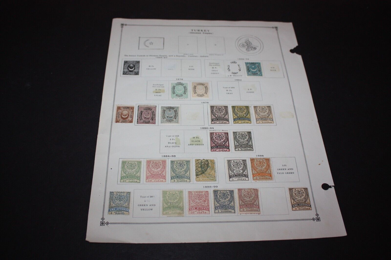 TURKEY LOT OF 19TH CENTURY 1800S STAMPS