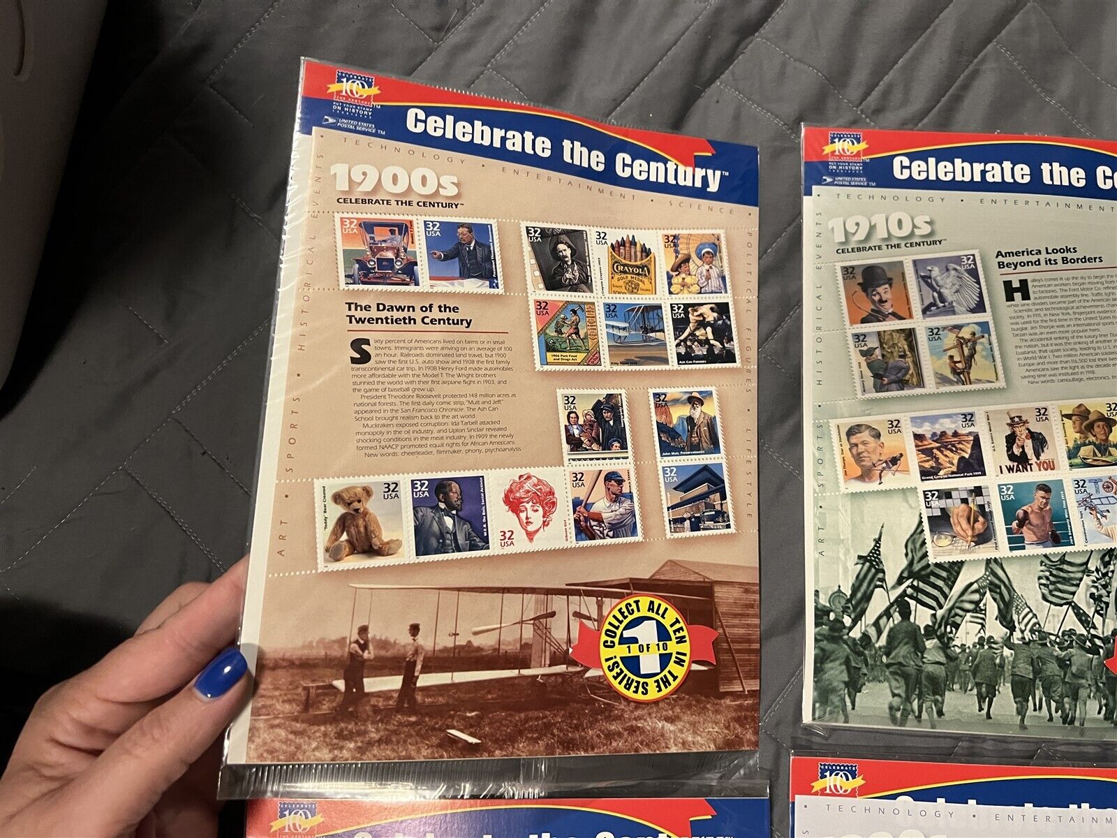 US STAMPS CELEBRATE THE CENTURY SETS 1900S 1910S 1960S 1970S 1980S 1990S SEALED