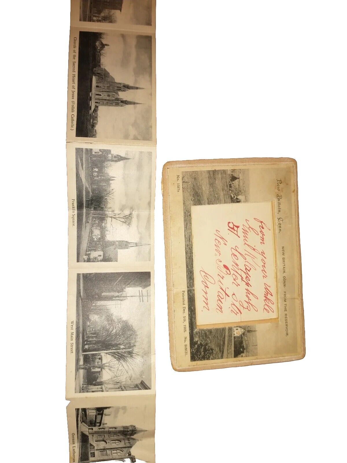 Vintage Early 1900's Post Card with *RARE* Benjamin Franklin Stamp 
