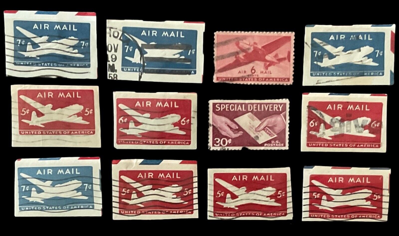United States 1900s POSTAGE STAMPS: air mail, special delivery, etc., Used