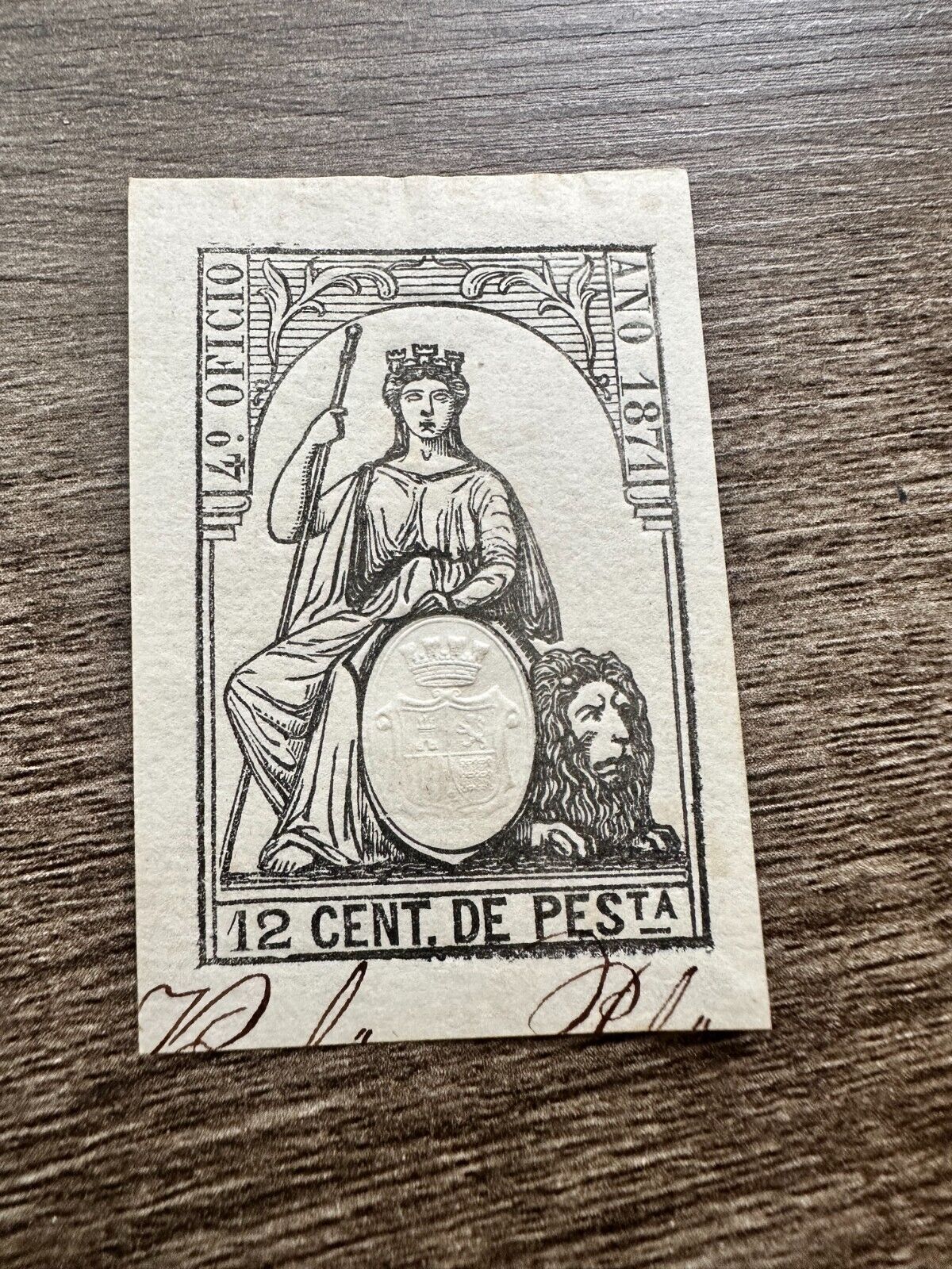 1800's Spanish Colonies Documentary Revenue Stamps, Embossed