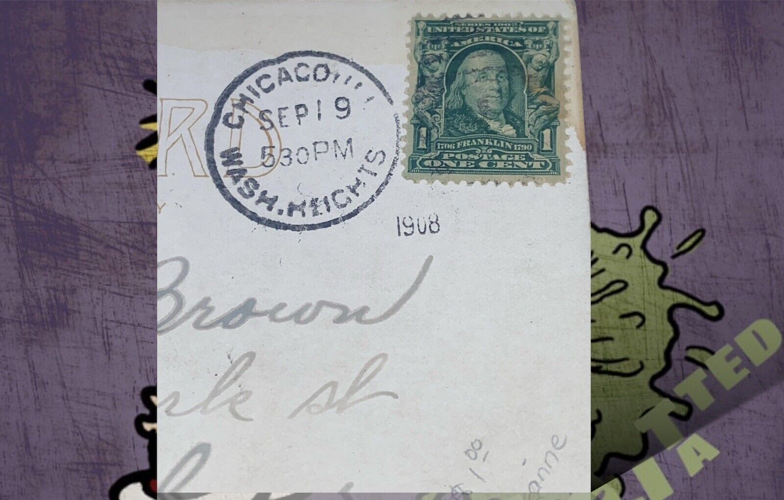 Vintage 1900’s Post Cards (4 Total) With Vintage USPS Stamps