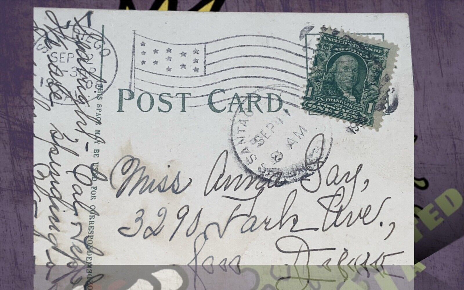 Vintage 1900’s Post Cards (4 Total) With Vintage USPS Stamps