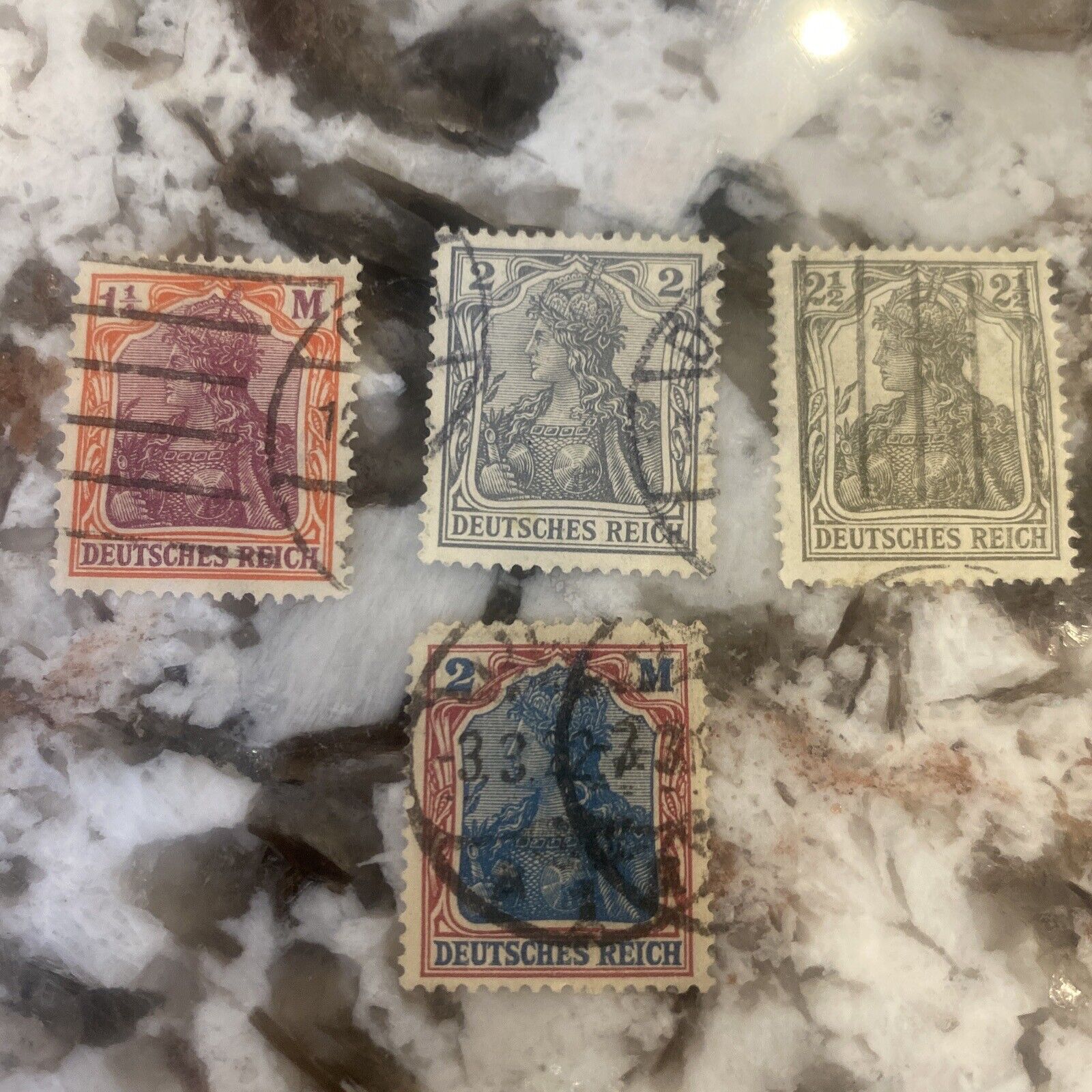 Rare! Lot Of 23 Early 1900s Deutsches Reich Stamps
