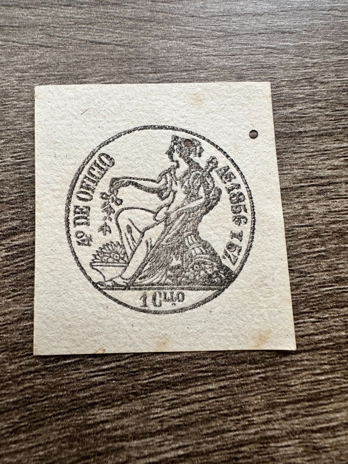 1800's Spanish Colonies Documentary Revenue Stamps, Embossed