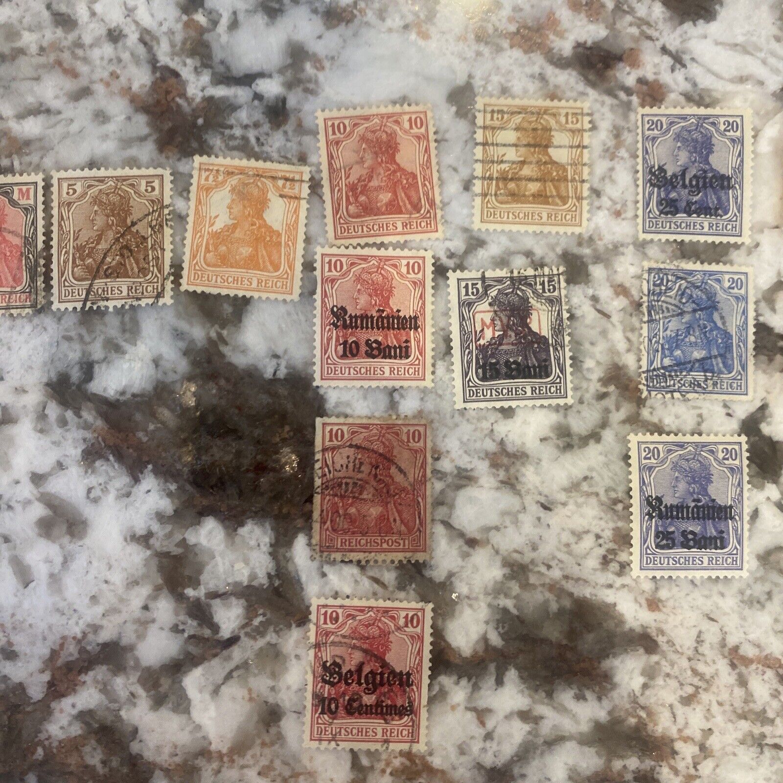 Rare! Lot Of 23 Early 1900s Deutsches Reich Stamps