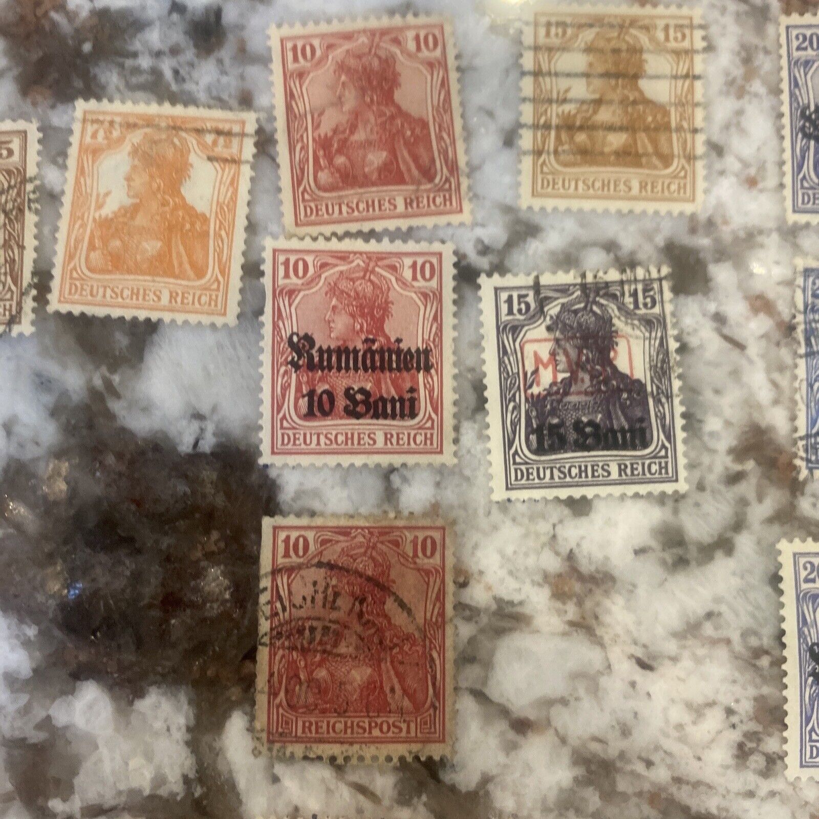 Rare! Lot Of 23 Early 1900s Deutsches Reich Stamps