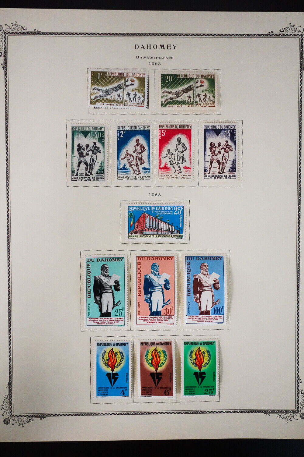 Dahomey 1800s to 1970s Stamp Collection