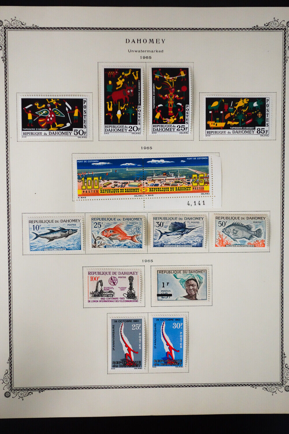 Dahomey 1800s to 1970s Stamp Collection