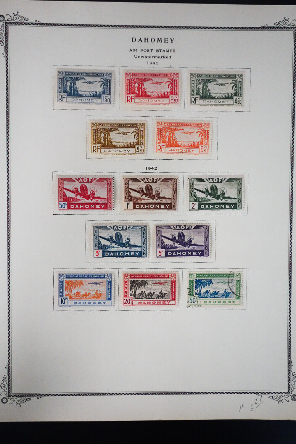 Dahomey 1800s to 1970s Stamp Collection