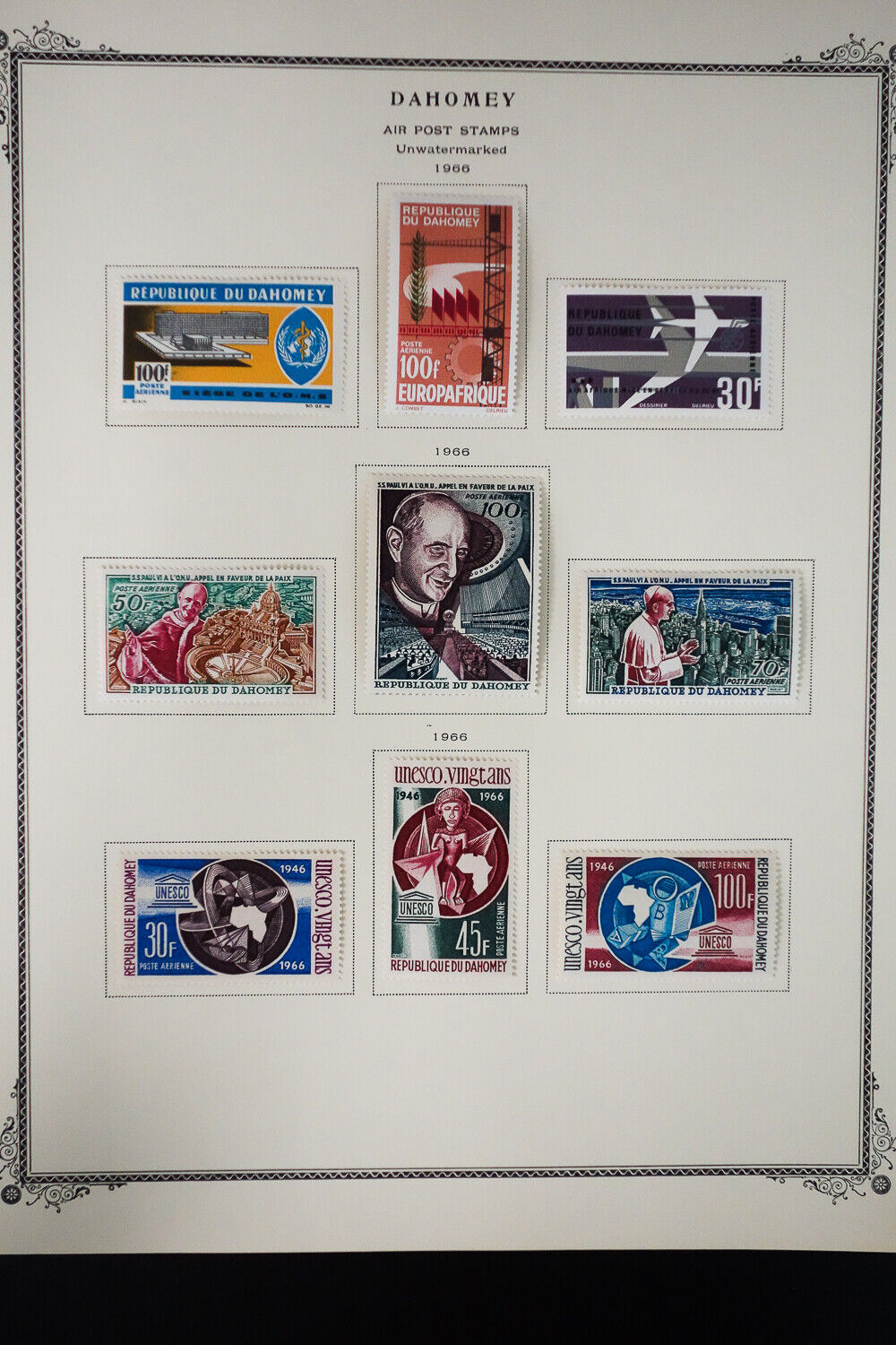 Dahomey 1800s to 1970s Stamp Collection