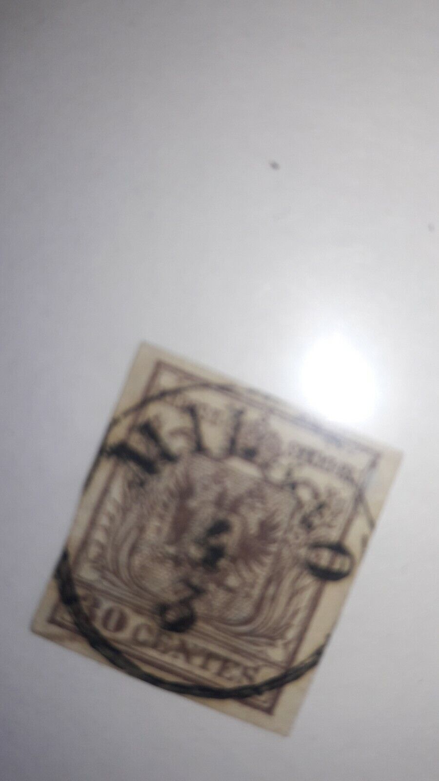  3 1800's-1900s Stamps; Lombardy, Italy, Germany: Treaty of Versailles Overstamp