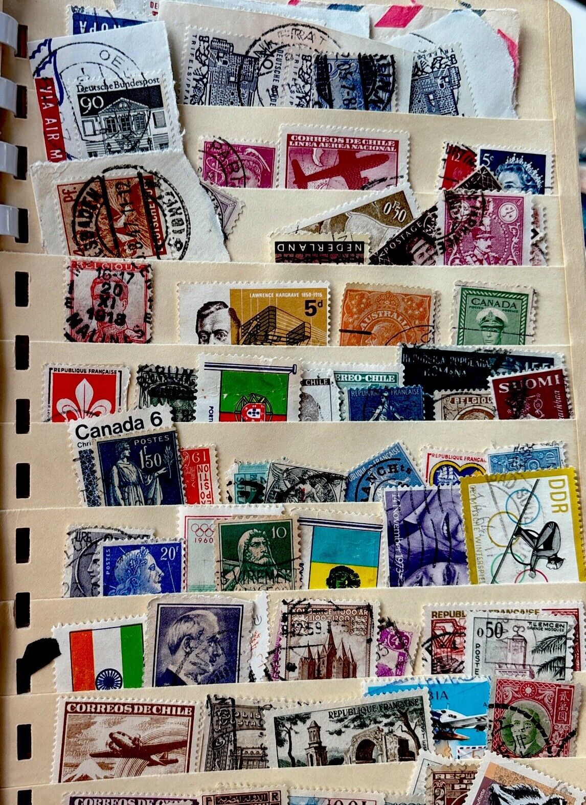 Rare Postage Stamps From Early 1900s US Postage And Various Countries