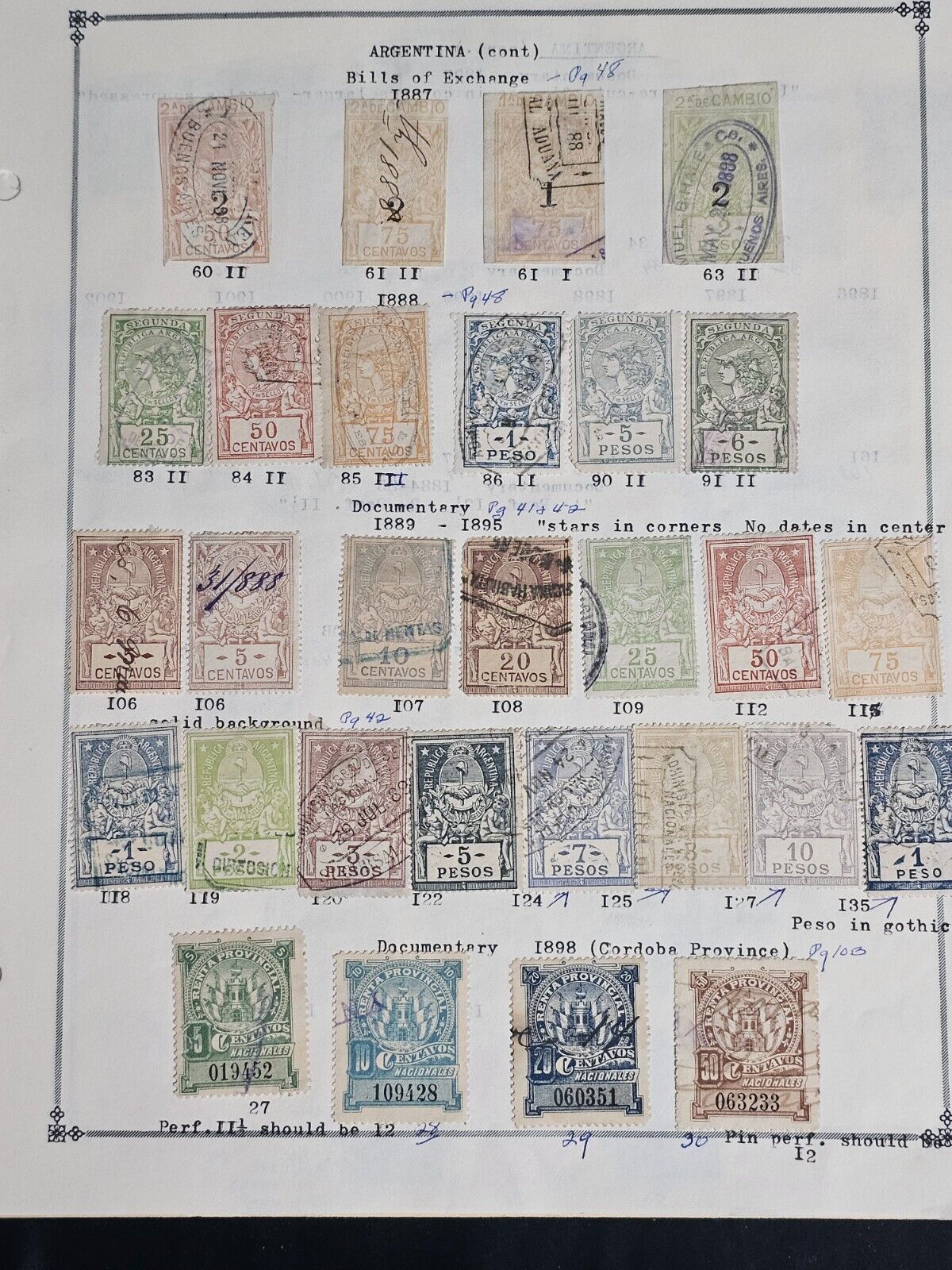 Latin America A-Z 1800s Revenue Stamp Collection Lot of 300+ On Pages