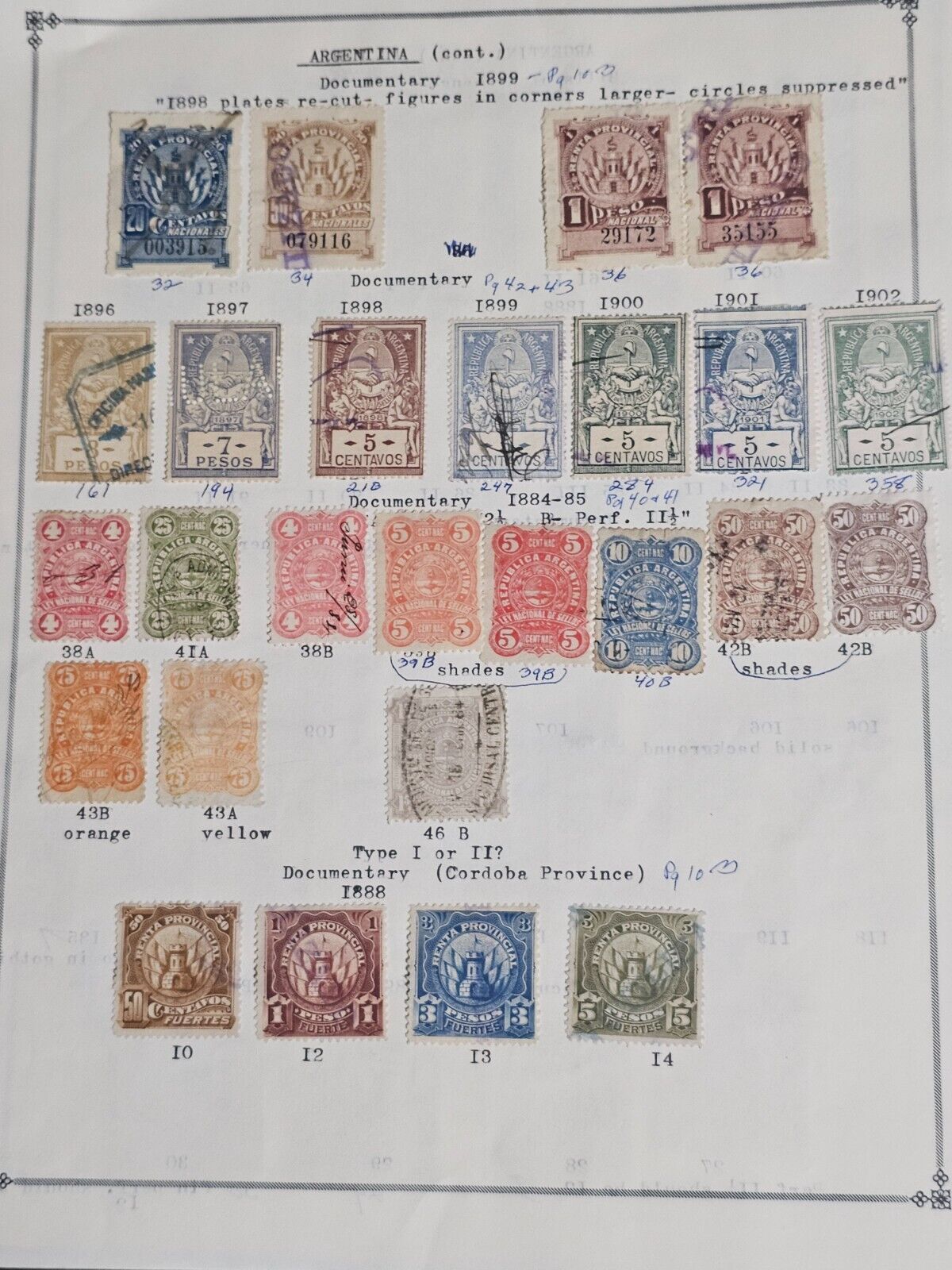 Latin America A-Z 1800s Revenue Stamp Collection Lot of 300+ On Pages