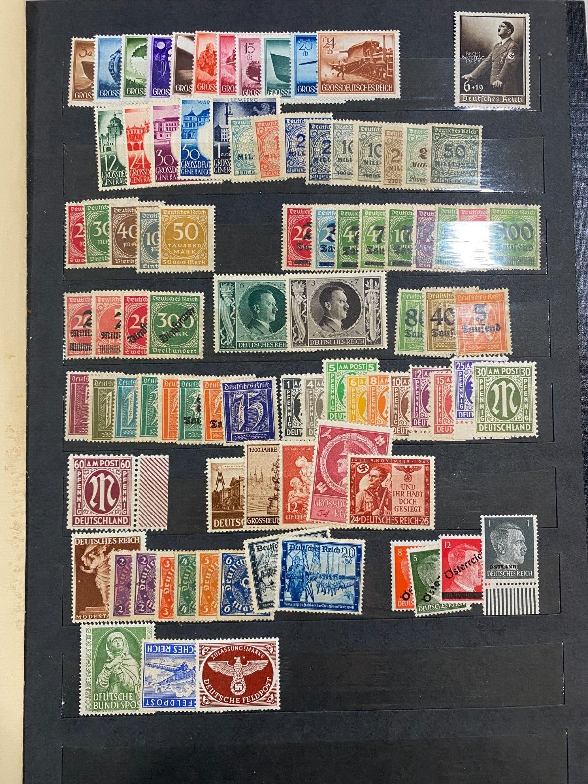 HUGE LOT OF VINTAGE STAMPS - EARLY TO MID 1900'S - GERMAN - POLAND - FRANCE..